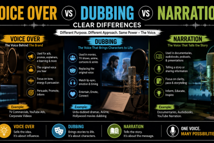 Voice Over vs Dubbing vs Narration: Clear Differences